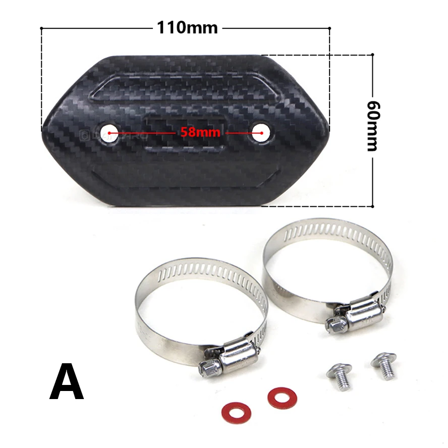 Motorcycle Exhaust Muffler Carbon Fiber Protector Escape Heat Shield Cover Guard Anti-scalding For KAWASAKI Z900 Pit Dirt Bike