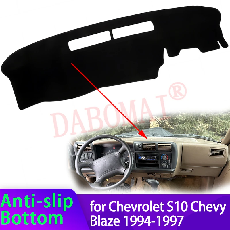 For Chevrolet S10 Chevy Blaze GMC Jimmy Sonoma 1994-1997 Dashboard Cover Avoid Light Pad Sun Shade Anti-UV Carpets Non-Slip Mat
