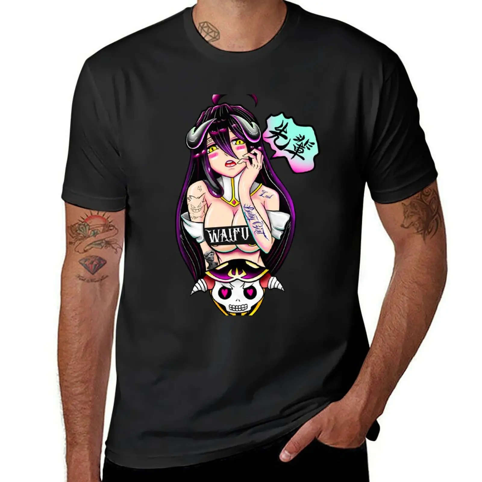 Anime Waifu Censored T-Shirt new edition aesthetic clothes hippie clothes quick drying mens white t shirts