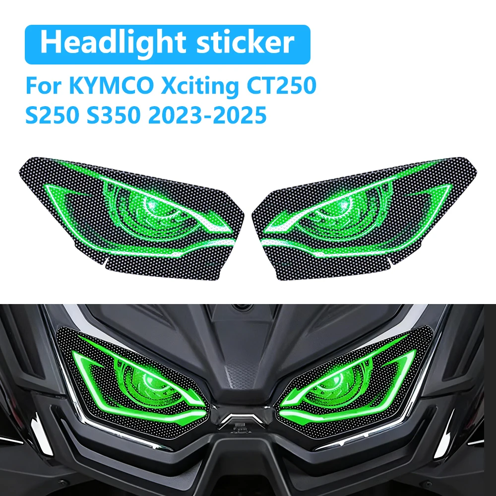 

For KYMCO Xciting CT250 S250 S350 2023-2025 Motorcycle Headlight Guard Stickers Motorcycle Accessories Head Light Decals