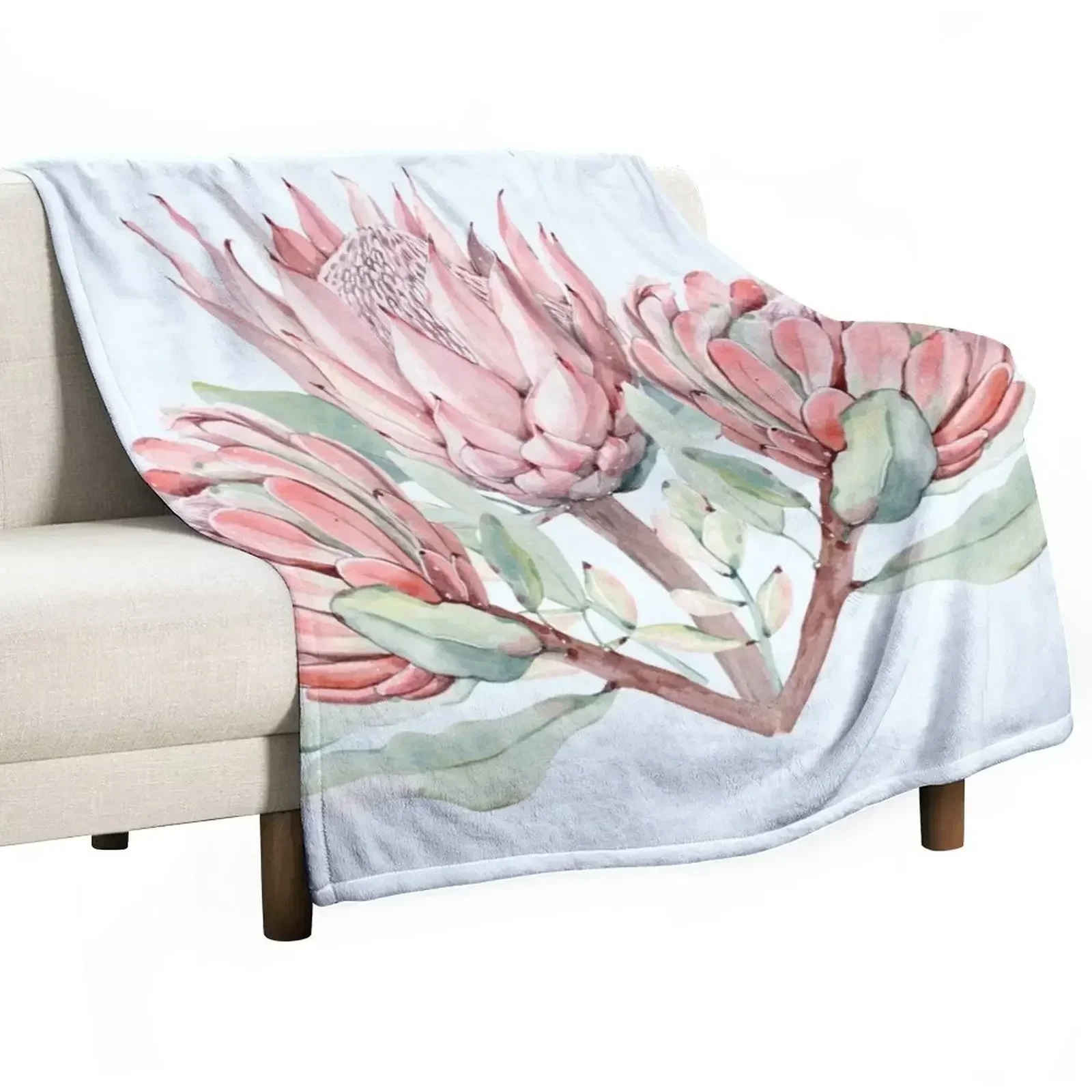 Protea Throw Blanket Luxury Soft Plaid for winter Nap Loose sofa bed Blankets