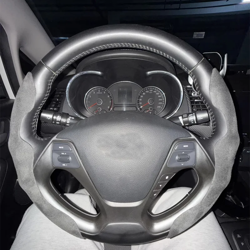 Suede Steering Wheel Cover for Mazda 3 CX-5 CX-30 CX-50 CX-70 CX-90 MX-5 Miata Atenza Axela - Non-Slip Sweat-Absorbent