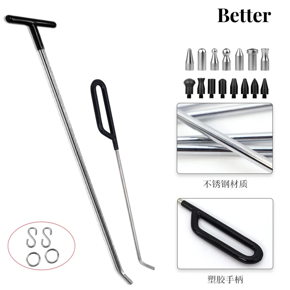 

Инструменты для удаления вмятин, крючки для ремонта вмятин автомобиля, инструменты с 16 шт. головками крана