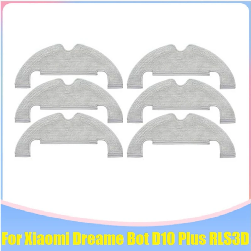 

6Pcs Washable Mop Cloth for Xiaomi Dreame Bot D10 Plus RLS3D Robot Vacuum Cleaner Replacement Spare Parts