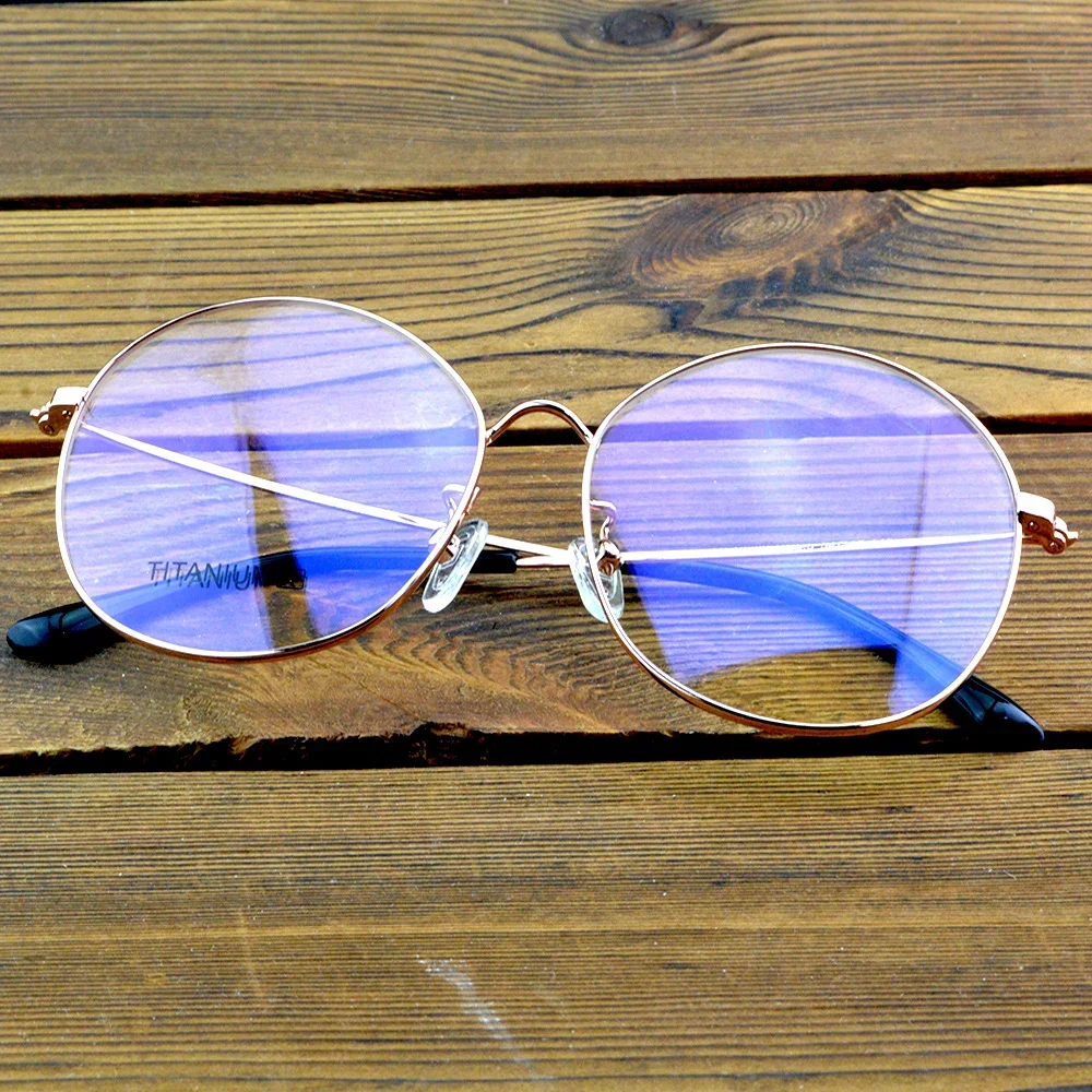 

Stylish Round Reading Glasses Men Light Titanium Frame Full Rim Design Silver Gold Reading Glasses Women+0.75 to +4.00