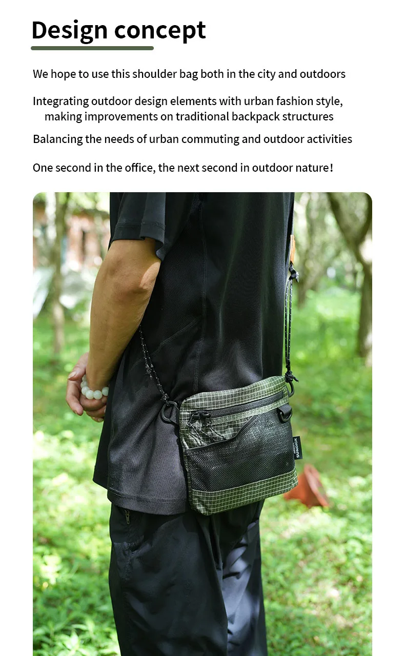 Outdoor-Reisetasche mit Einzelschultergurt, Erhältlich in 6 Farben, Kann Diagonal Getragen Werden, Leichtgewichtig, zur Aufbewahrung Kleiner Gegenstände – Detail 2