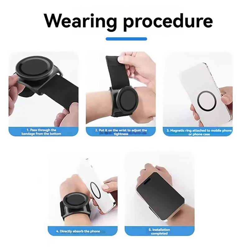 Magnetic Phone Holder Arm Mount For Cycling Gym Arm Running Arm Phone Holder