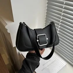 Women Shoulder Bag Fashion Solid PU Leather Handbags And Purses Casual Ladies Crossbody For Daily Used