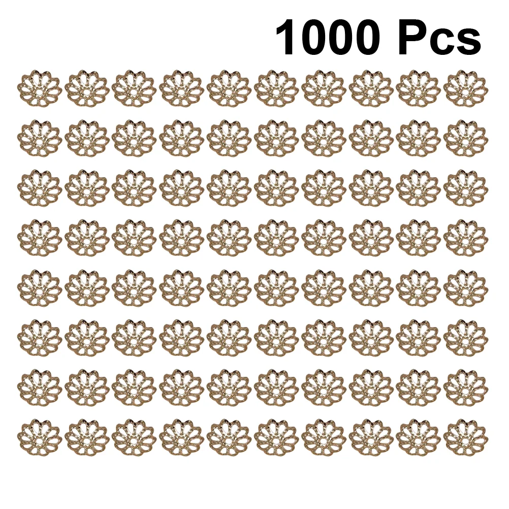 1000 PCS The Flowers Jewelry Accessories Sterling Silver Bead Caps Making End