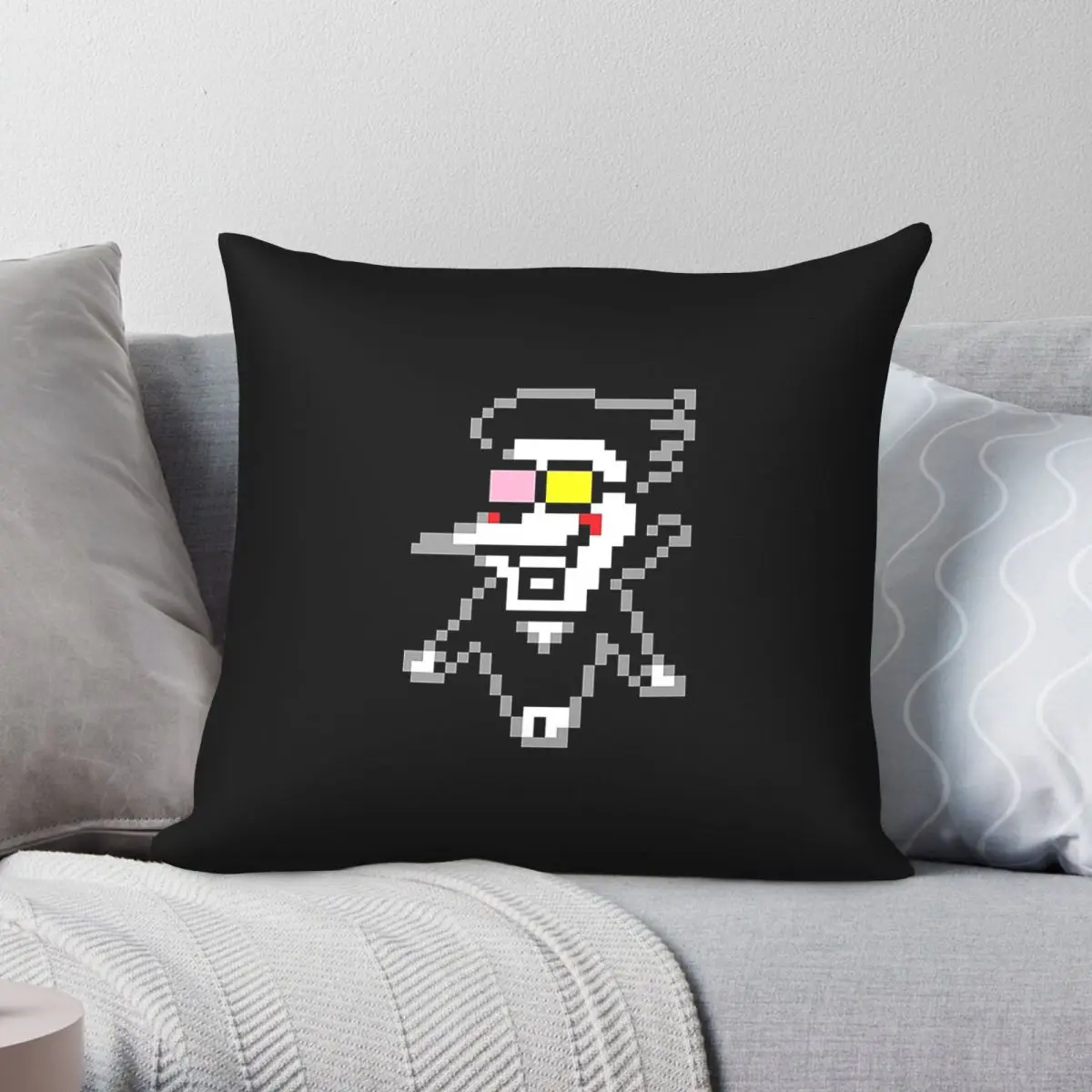 Deltarune Chapter 2 Spamton Square Pillowcase Polyester Linen Velvet Pattern Zip Decorative Throw Pillow Case Home Cushion Cover
