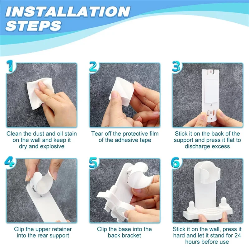 SQPP-حامل فرشاة الأسنان الكهربائية الحائط رؤوس فرشاة الأسنان الرف المنظم وفرشاة غطاء رأس قبعات لسلسلة الفم B IO