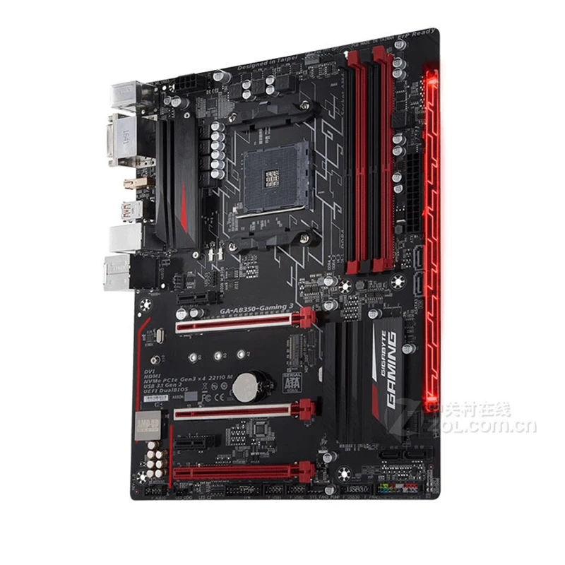 GA-AB350-Gaming Soquete de Motherboards, Desktop Mainboard, SATA III, USB 3.0, AM4, DDR4, 64GB, AMD B350