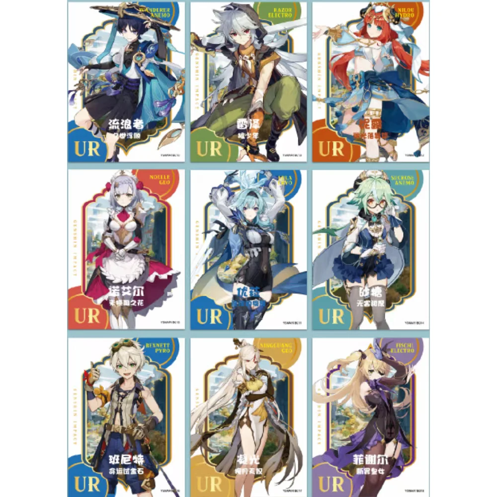 New KaKaLe Genshin Impact Cards Toy Yae Miko Kamisato Ayaka Xiao Deck Board Game Cards Collection With Box