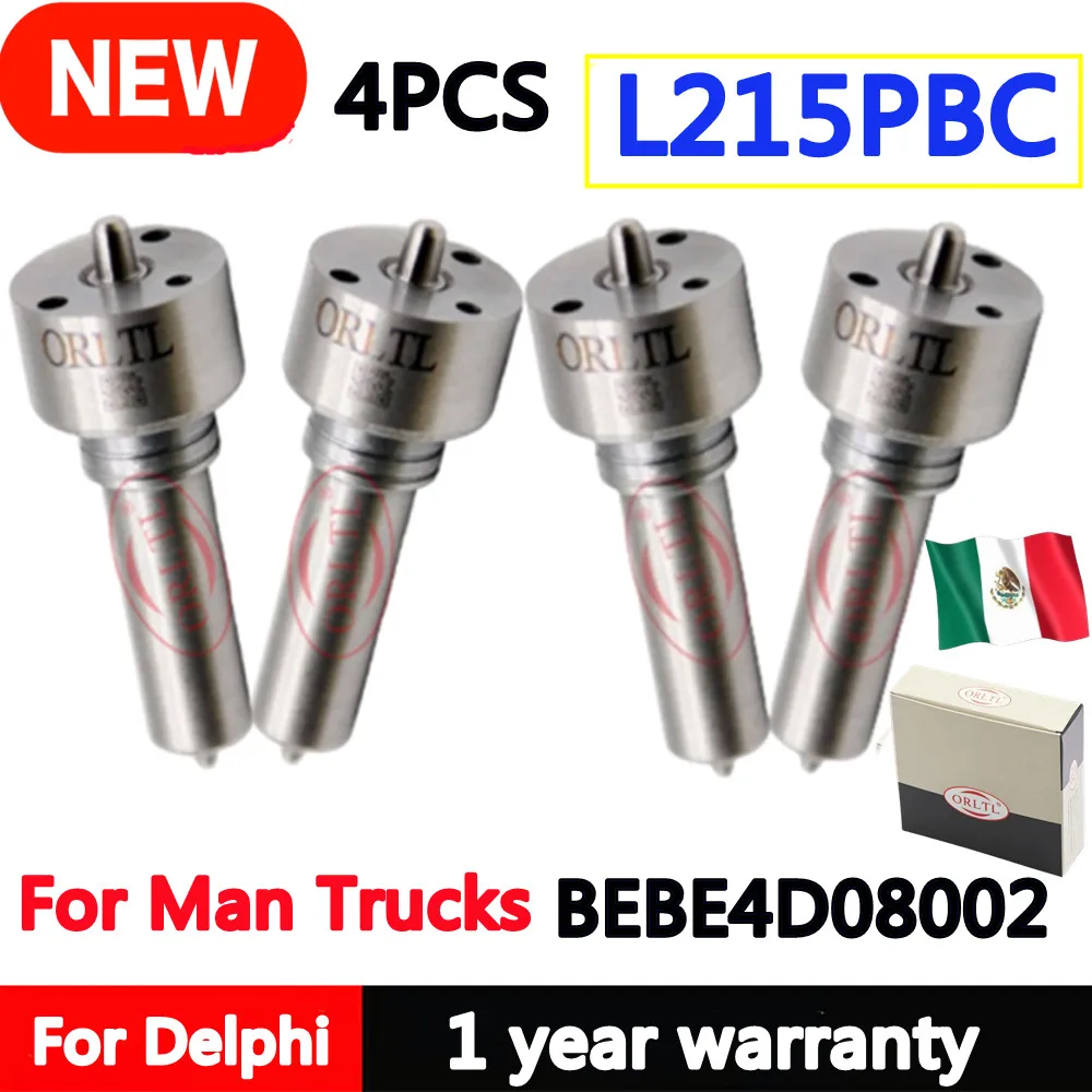 

4 шт. L215PBC ремонтные комплекты дизельных форсунок, сопло L215 PBC для Delphi BEBE4D08002 Man Trucks, сопло дизельного топливного насоса L 215 PBC