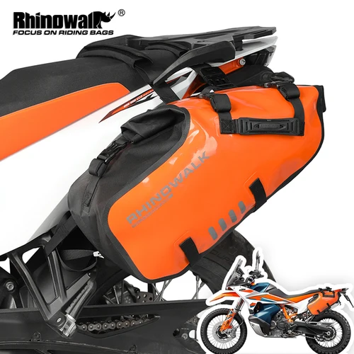 Rhinowalk-モーターサイクルサドルバッグセット,100% 防水,サイドバッグ,パニエ,ユニバーサルフィット,サイドラックなしモーター,18l,28l,48l,2個