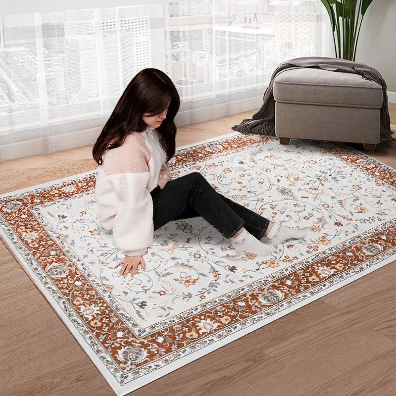 Bedroom Persian Style Carpet American Retro Living Room Rug Moroccan Vintage Coffee Table Rugs Turkey Foldable Study Floor Mat