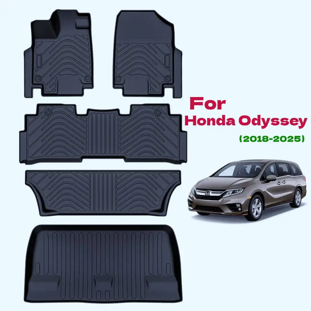 

Floor Mats for 2018-2024 2025 Honda Odyssey, All Weather Protection Car Mats TPE Accessories Custom Fit Floor Liner for Odyssey