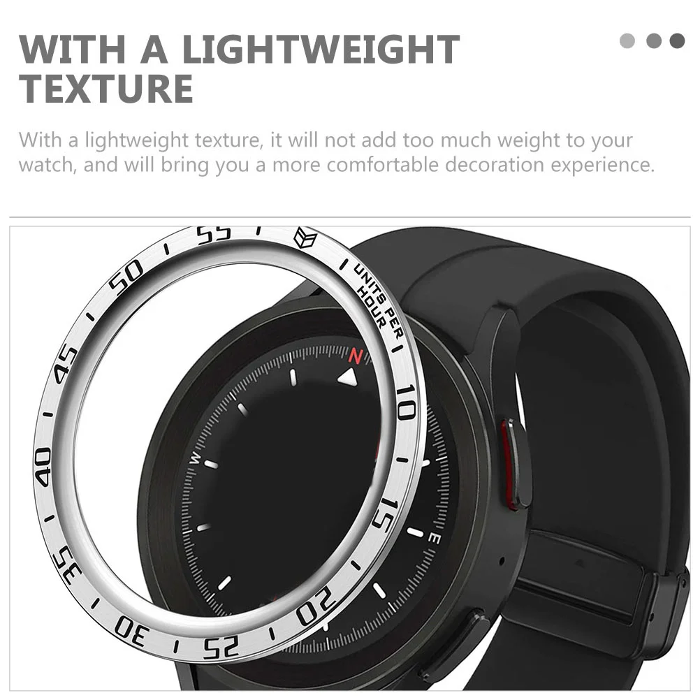 Galaxy Bezel Watch for Decorative Metal Circle Insert Ring Scratch Proof Fashionable