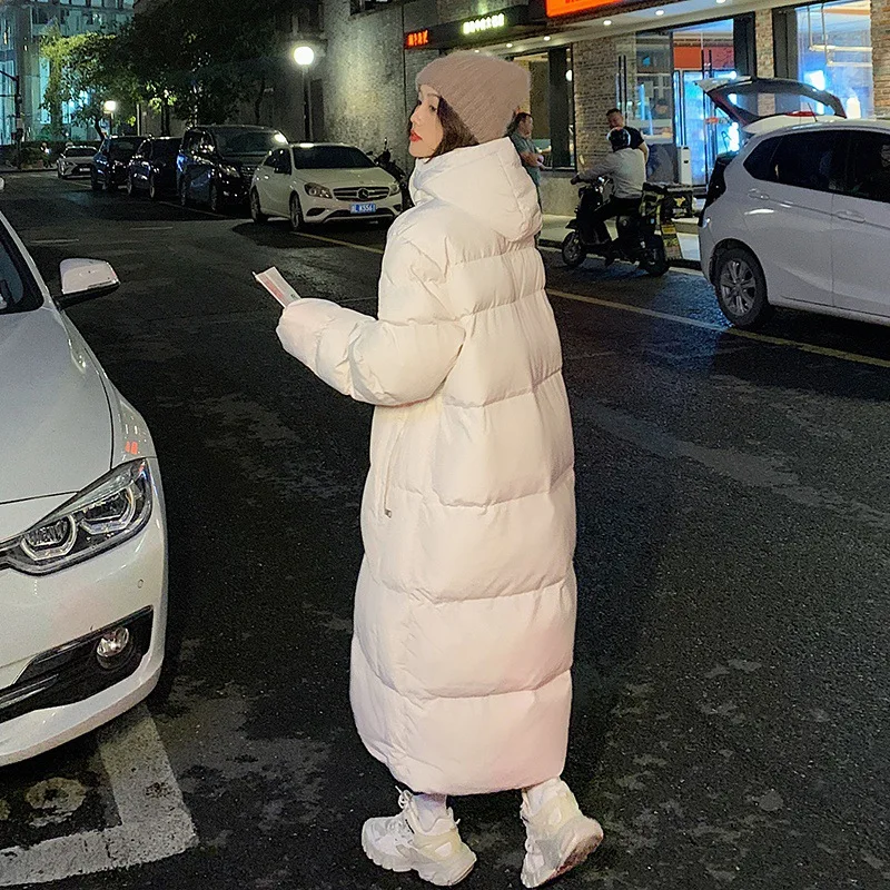 Women Anti-Season Down Cotton Jacket Coats Cotton Jacket Long Knee-length Korean Loose Thickened Cotton Jacket New Winter