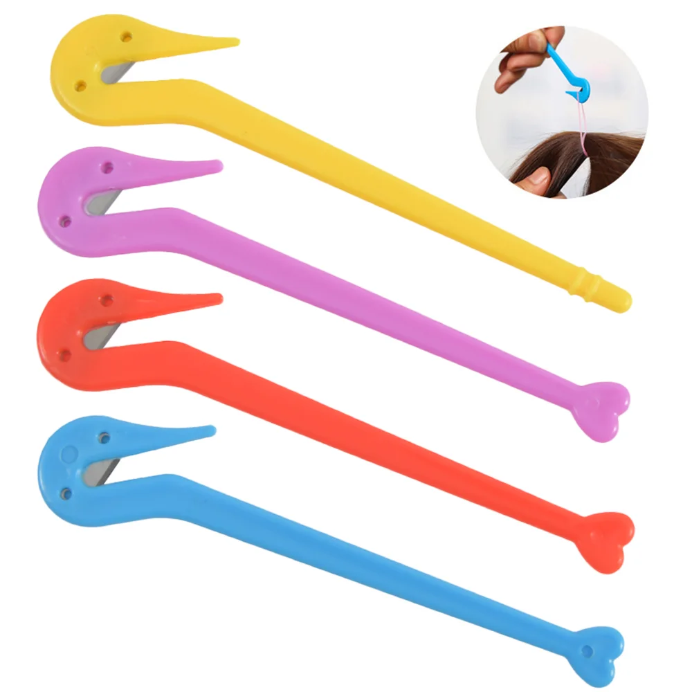 1PC Elastic Hair Band Shear Disposable Leather Band Candy Colored Hair Rope Removal Tool Modeling Accessories