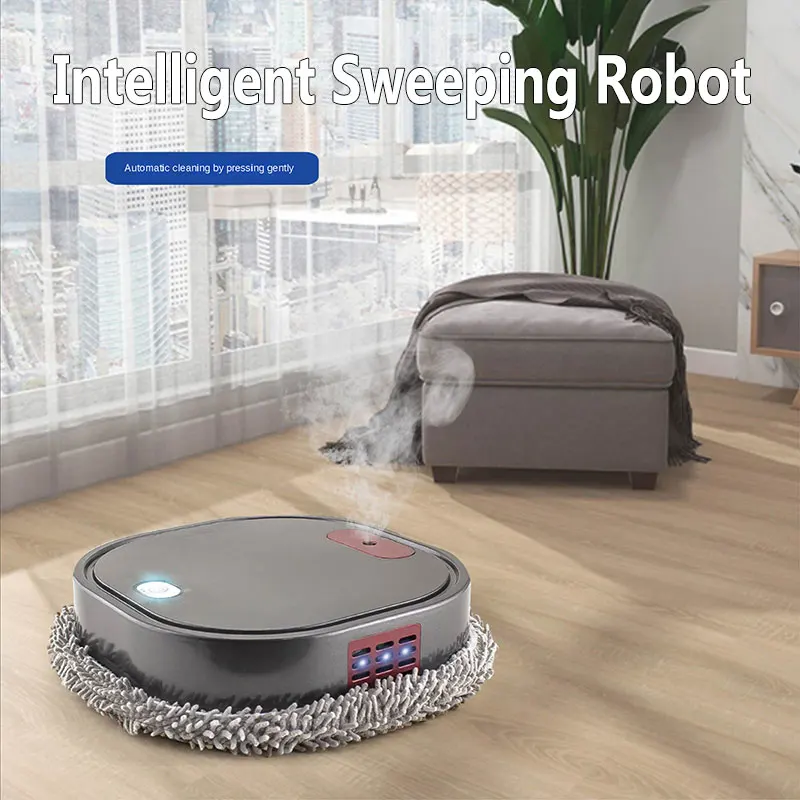 Intelligent Robot 3 in1 Dry Wet Sweep Mop Robot Vacuum Cleaner Rechargeable Smart Mopping Robot Spray Cleaner Home Mopping Robot