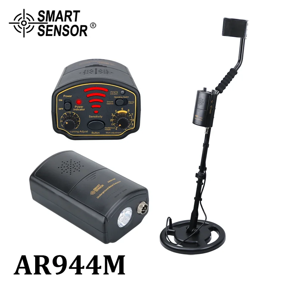 Metal Detector UnderGround Depth 18m 50mm Coil Waterproof Scanner Finder Tool 7.0/13kHz 2000mAh Battery Gold Digger Treasure