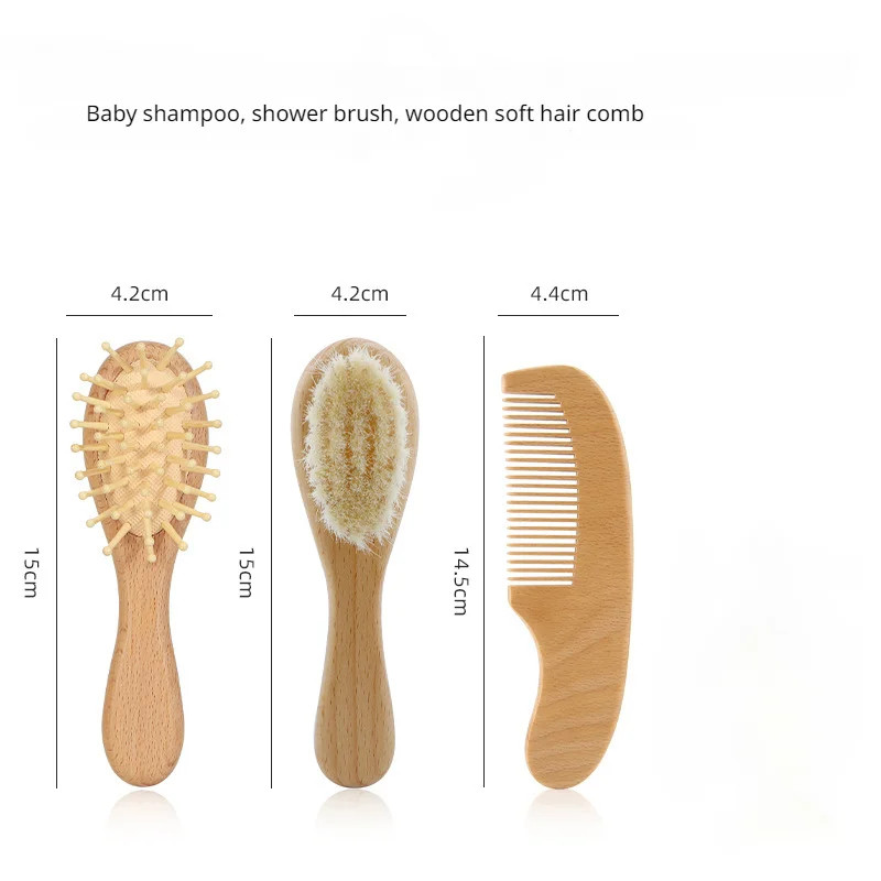 Personalised Hair Brush Custom Engraved Bamboo Wood Brush Anti Static Comb Gift for Girls Gifts for Kids Baby Shower Gift