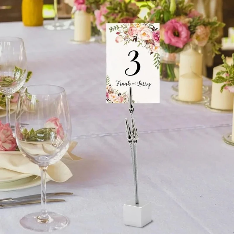 Super Sale Cube Base 8-Branch Tree Style Memo/Card/Paper/Photo Holder Table Number Holder for Wedding Party