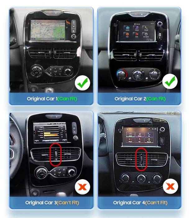 Autoradio für Renault Clio 4 2012 - 2016 Autoradio Multimedia Player Wireless CarPlay Android 16 Auto Kein 2 Din 2din DVD – Detail 1