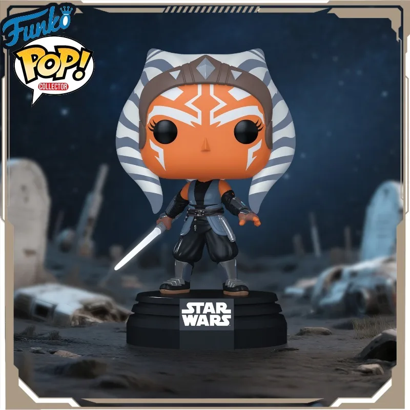 

Funko POP Original Star Wars Anime Figure AHSOKA Action Figure Toys for Boys Girls Kids Gift Collectible Model Ornaments