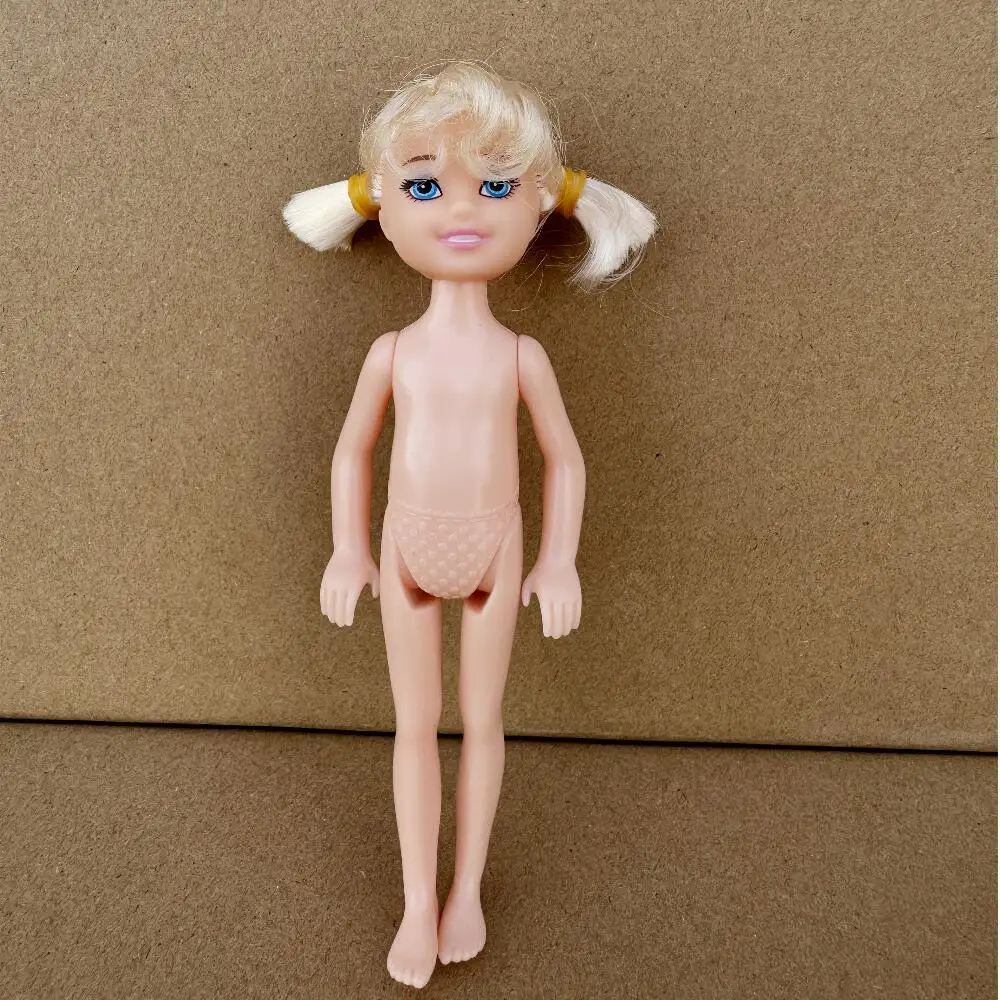 13cm Mini Kelly 5-inch Little Boys Girls Teenager Sisters Brothers Dark Ordinary Skin Naked Body Reborn Bjd 1/12 Toys For Kids