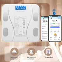 Rechargeable Body Fat Scale Smart Wireless Digital Bathroom Scale with Smartphone App Bluetooth-compatible Weighting Body Scale