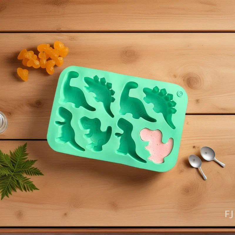 [YU] Dinosaurier-Silikonformen in Lebensmittelqualität, 8 Mulden, Schokolade, harte Süßigkeiten, Eiswürfel, Silikonform für DIY-Schokolade, Süßigkeiten, Gelee