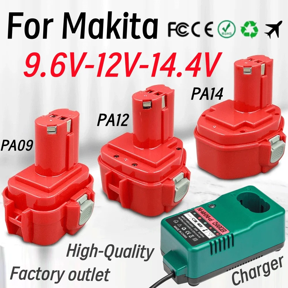 

9.6V 12V 14.4V For Makita NI-MH Replacement Batteries Cordless screwdriver battery For Makita PA12 PA14 PA09 battery
