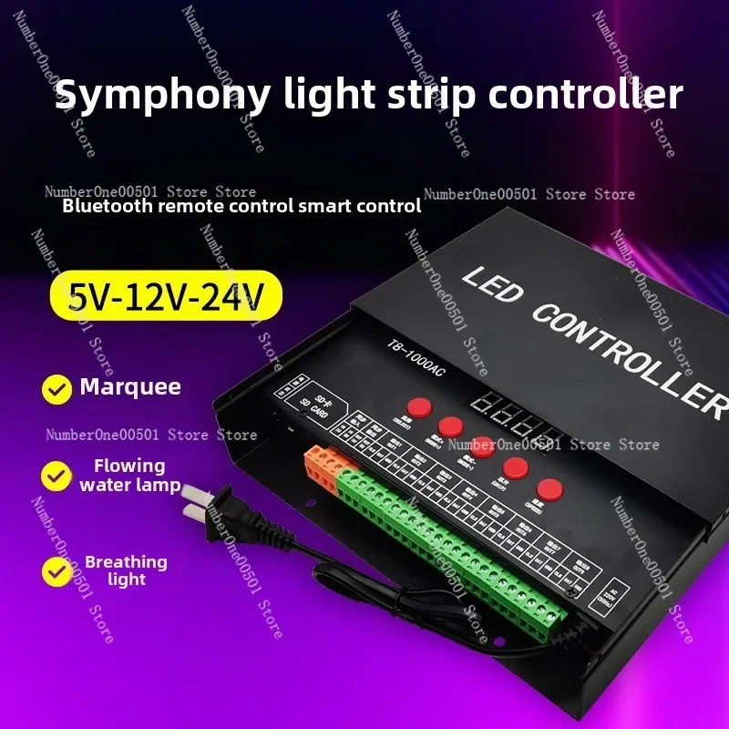 

Smart RGB LED Strip Controller Bluetooth App Control Programmable Color Changing Light Effects for 5050 3528 LED Strips