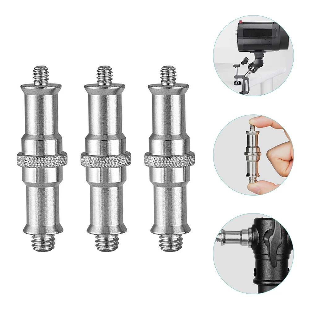 3 Pcs Camera Conversion Screw Cold Shoe Adapter Spigot Stud Threaded Light Stand Standard Hot 1/4 to 3/8