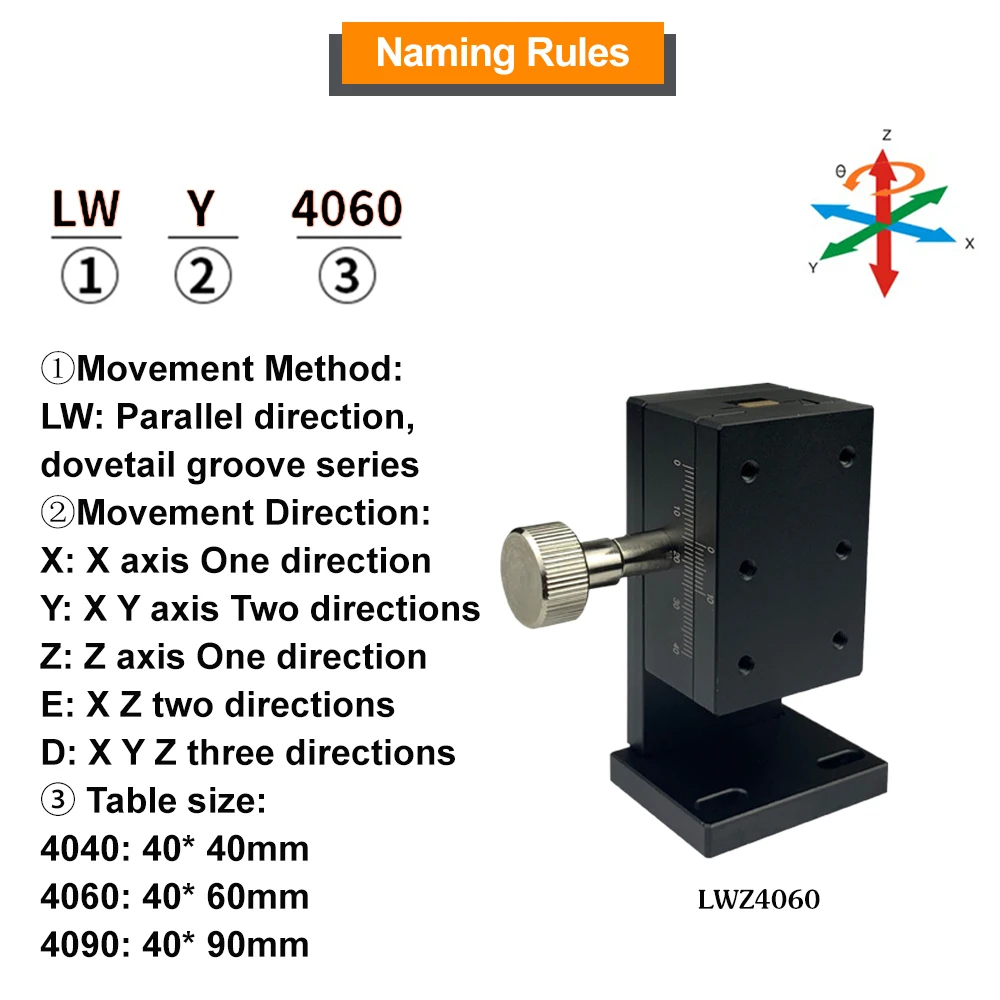 X/XY/Z Axis Gear Rack Precision Dovetail Groove Sliding Table Manual Linear Stage Displacement Platform LWX4040 LWY4060 LWZ4090