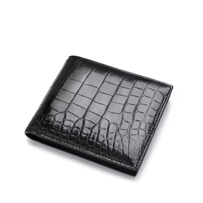 Mens Wallet Genuine Leather Business Fashion Luxury Large Capacity Black Wallets For Coin Purses Holders Short Clutch Cash Bag