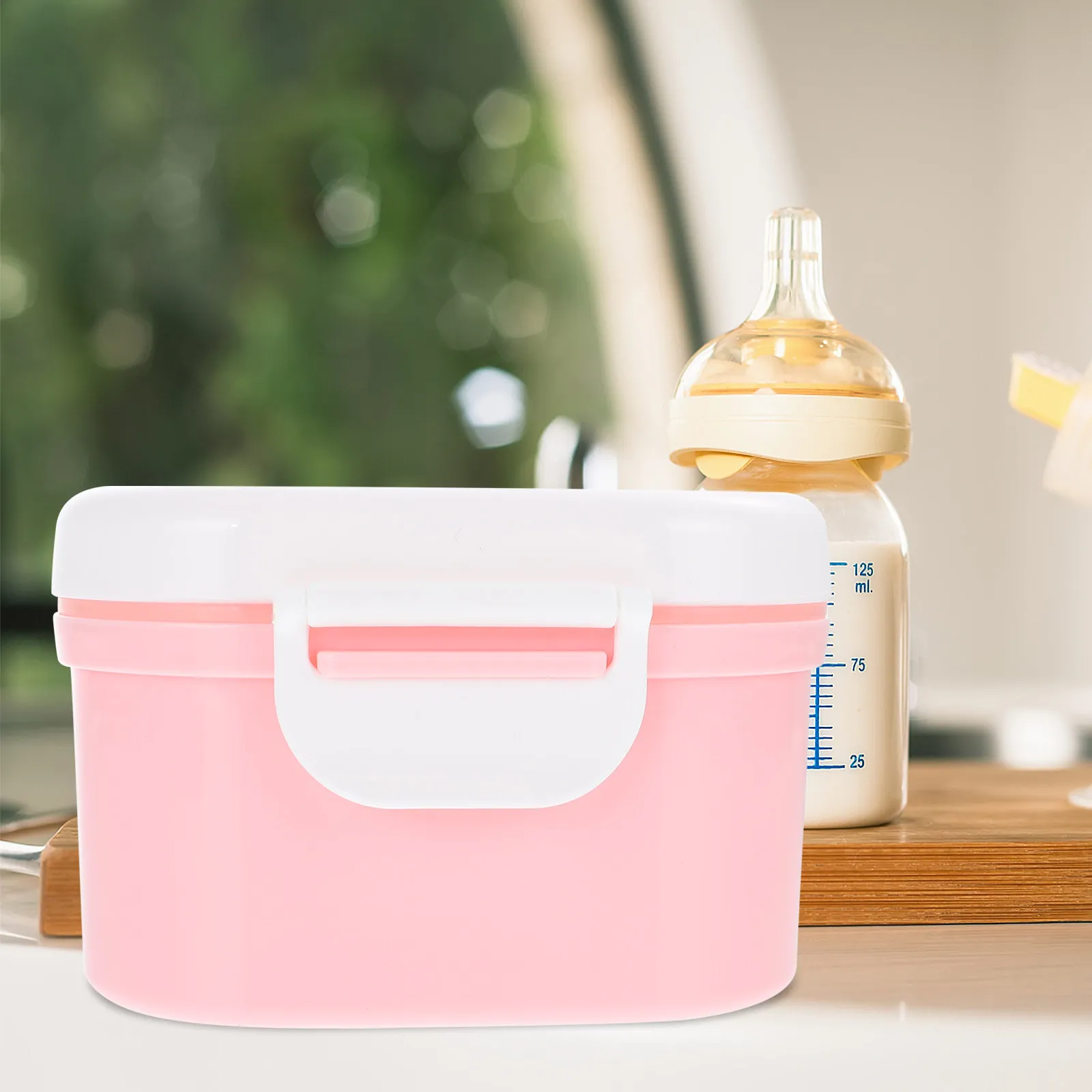 

Baby Formula Dispenser Portable Milk Powder Box Double Layer Strong Seal Leakproof Travel Milk Powder Storage Container Baby