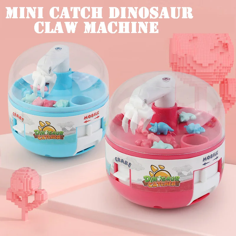 Mini Dinosaur Catcher Capsule Toy Mini Dinosaur Grabber Claw Machine Anti Stress Gift Fun Toy for Children Adult Tiny Stuff