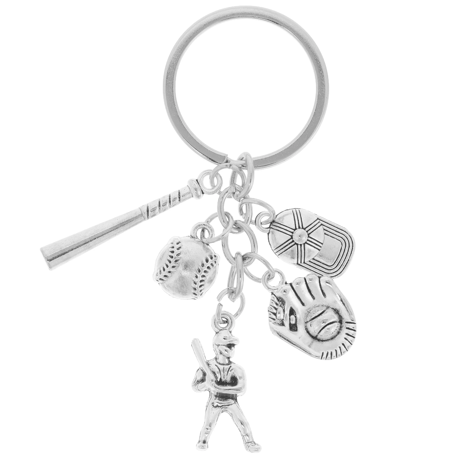 

Металлический брелок с бейсбольной битой, подвеска, спортивный брелок для ключей для девочек и мальчиков, рюкзаки для ключей от машины, легкая прочная сумка