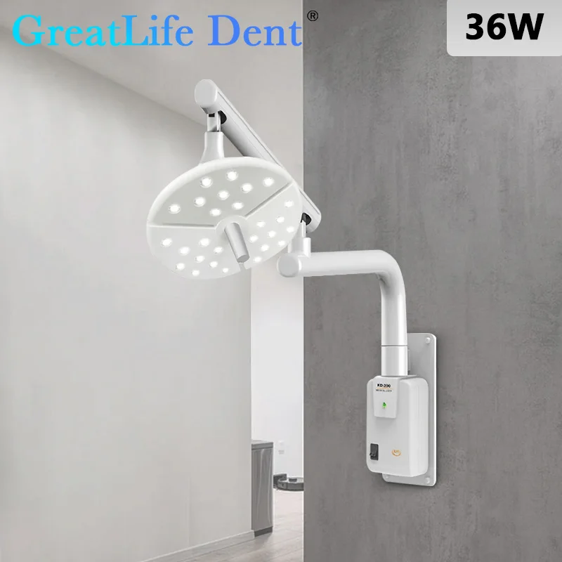 Original 36W Dental Shadowless Surgical Lighting Oral Lamp Wall-Mounted Dental Lamp Versatile for Dental,Pet Procedures,Cosmetic