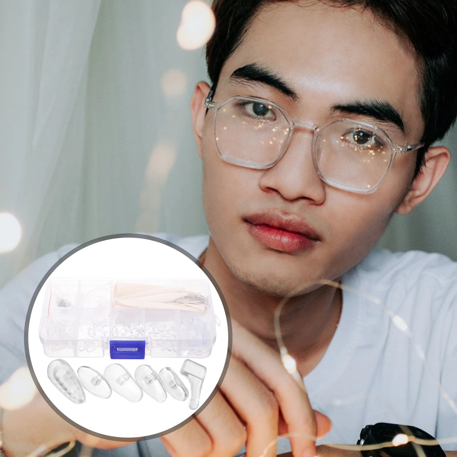 

1 set Nose Pads Set Glasses Repair Kit Silicon Anti Slip Pad Leaf for Eyeglasses Sunglasses Comfort Fit Accessories