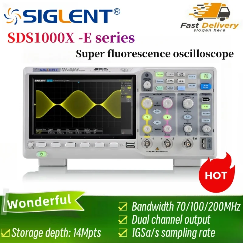 Siglent SDS1204X-E Super Phosphor Oscilloscope SDS1104X-E SDS1202X-E SDS1102X-E SDS1074X-E SDS1072X-E