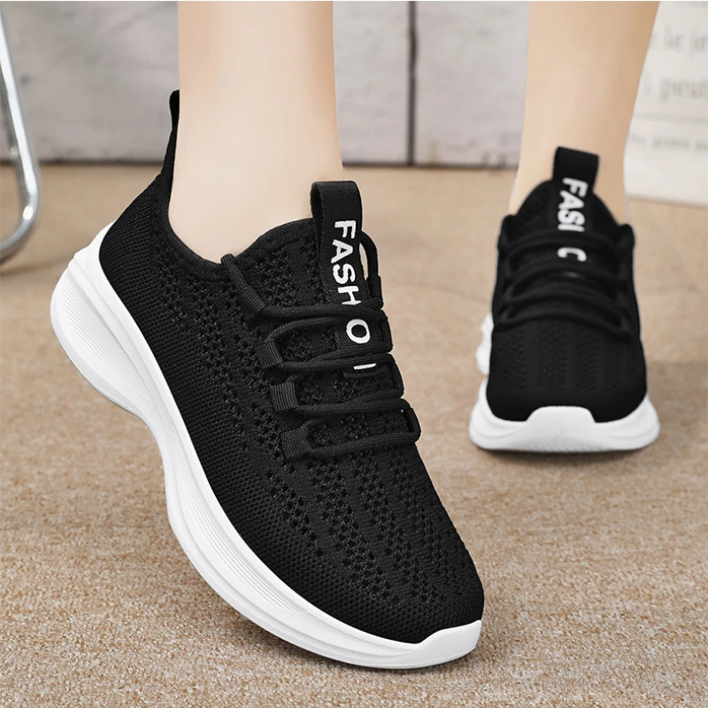 Women\'s shoes 2024 summer fabric upper breathable casual shoes fashion trend single shoe soft sole sports women\'s shoes