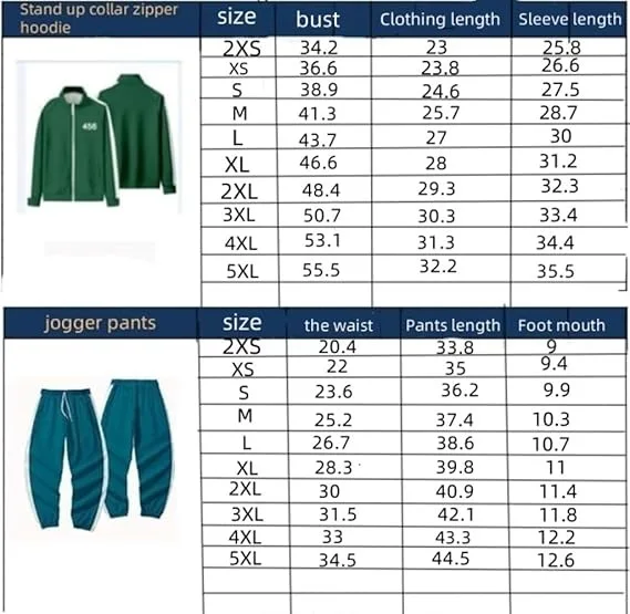 Men\'s 80S Track Suits Sets Vintage Hip Hop Long Sleeve Full-Zip Sweatsuit Active Jackets Pants 2 Piece Outfits Halloween Party