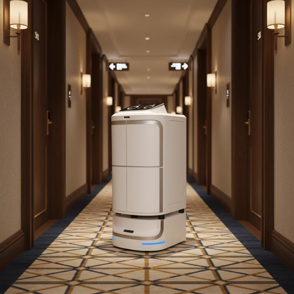 Scud Hotel Service Robot Front Desk Autonomous Intelligent Reception Commercial Exhibition Hall Automatic Meal Delivery 20AH