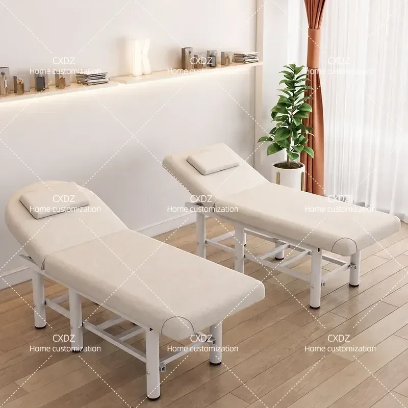 Beauty Bed for Salon Fire Therapy Moxibustion Household Eyelash Extension Table with Pattern Embroidery Professional