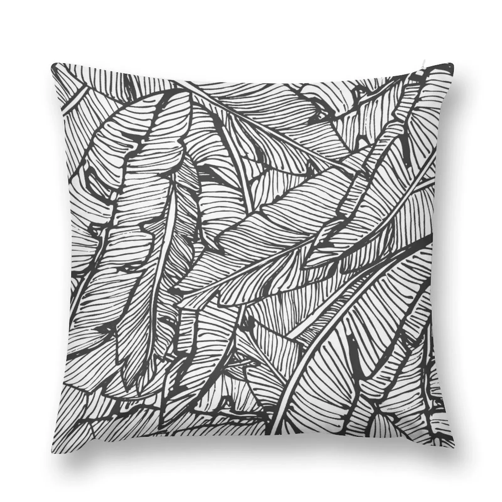 

Black & White Jungle Throw Pillow pillows decor home Sofa Cushions Covers pillow