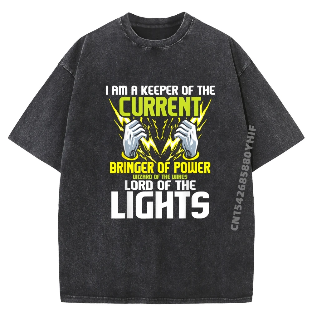 

I Am A Keeper Of Tops & Tees Outdoor Summer Comfortable Printed T-shirts Men Hip Hop Retro Washed T-shirts